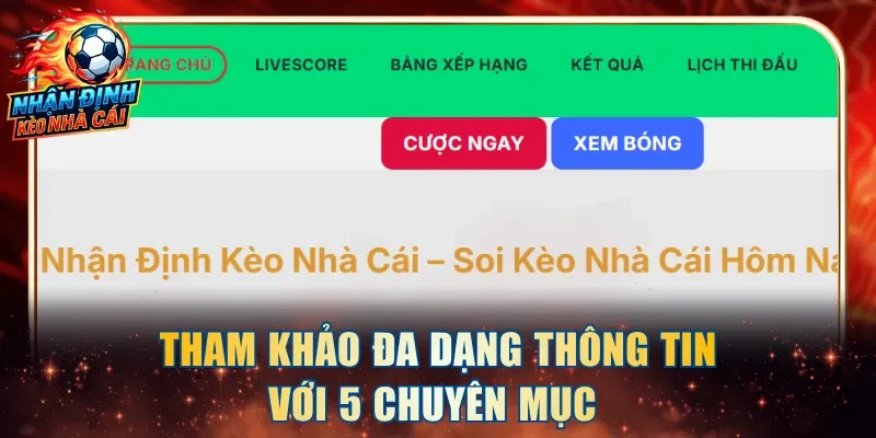Tham khảo đa dạng thông tin với 5 chuyên mục
